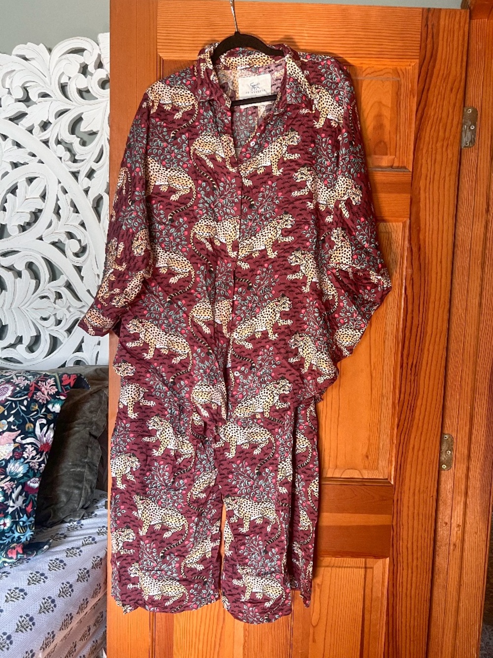 Printfresh Eco Satin Stevie Set in Bagheera Plum - Picture 3 of 5